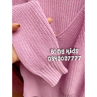 Áo Len Nữ Cổ V Dáng Lửng Hồng ZA
