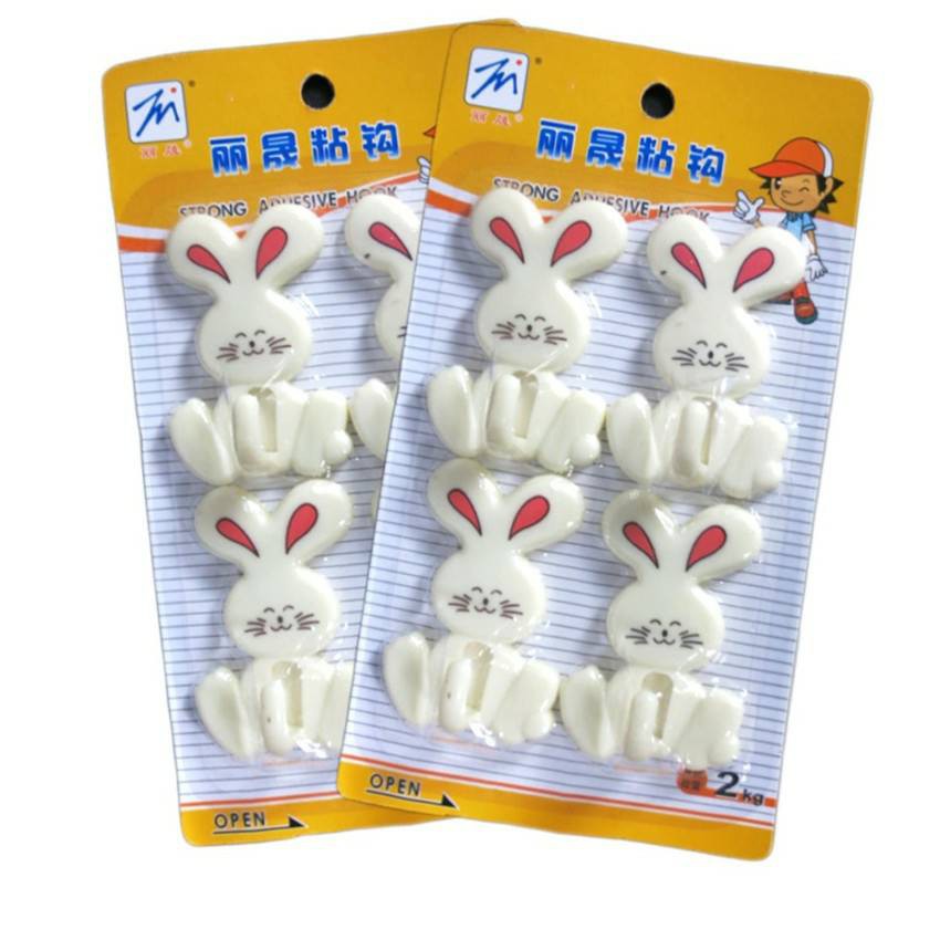 Combo 4 Móc treo dán tường hình thỏ