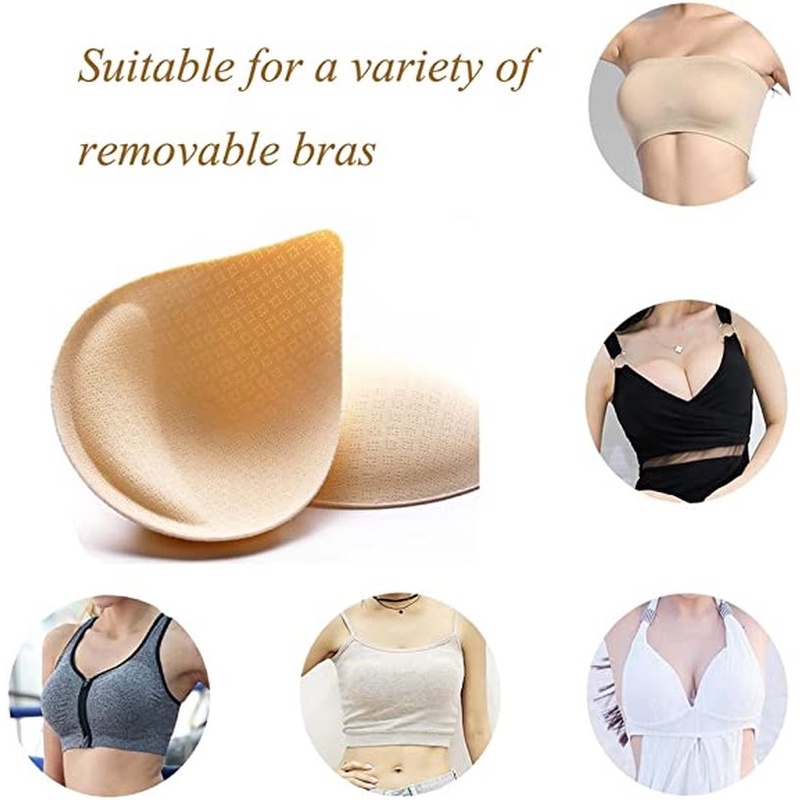 Cặp mút đệm áo ngực hình tam giác thoải mái có thể tháo gỡ cho nữ