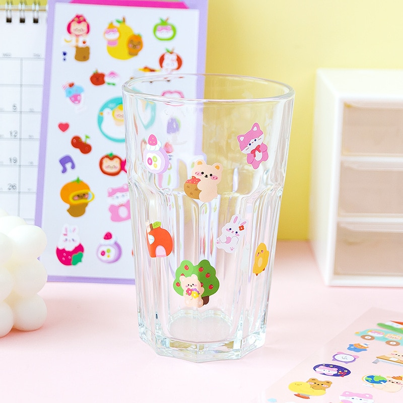 1 Miếng Dán Trang Trí Sổ Lưu Niệm Hình Hoạt Hình