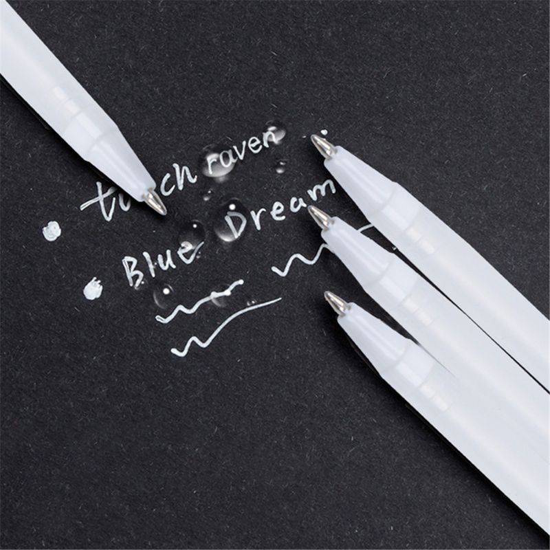 Bộ 3 Bút Gel Màu Trắng Đen Dùng Vẽ Tranh Chuyên Nghiệp