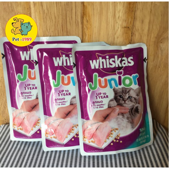 Pate Whiskas Junior Thức Ăn Dinh Dưỡng Cho Mèo Con | Gói 85g