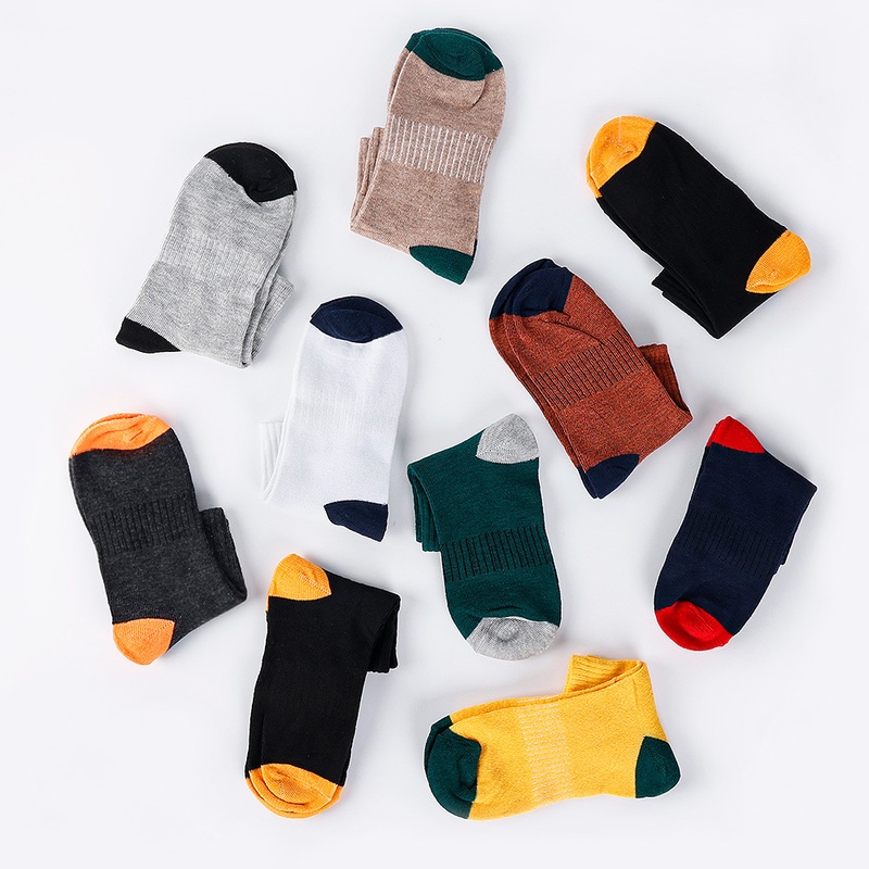 Set 10 Đôi Vớ Thể Thao Cổ Cao Thời Trang Cho Nam