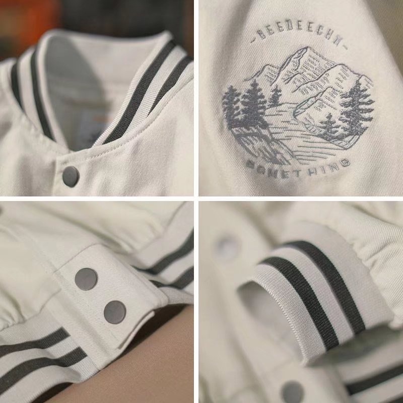 Áo Khoác Bóng Chày Tay Dài Thêu Họa Tiết Cổ Điển Thời Trang Cho Nam Và Nữ