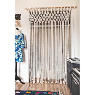 Rèm cửa macrame đan thưa đơn giản, nhiều size