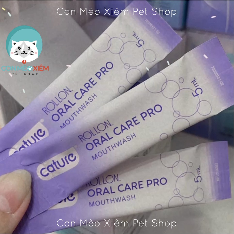 Ngăn hôi miệng cho chó mèo ngừa mảng bám Cature 5ml, dung dịch nước thơm sạch răng Con Mèo Xiêm