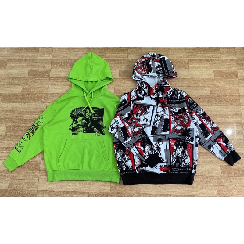 Áo hoodie bé trai dư xịn - áo nỉ size đại có mũ nhiều hình phong cách