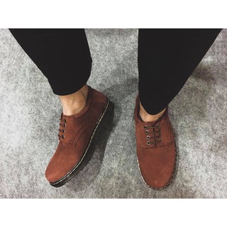 [GIÀY DR-CLASSIC DA LỘN CHỐNG NƯỚC] - Nâu đậm