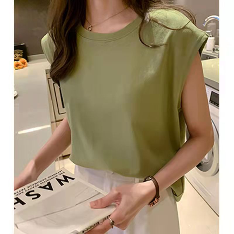 Áo Sát Nách Cổ Tròn Dáng Rộng Màu Trắng Size 4xhn