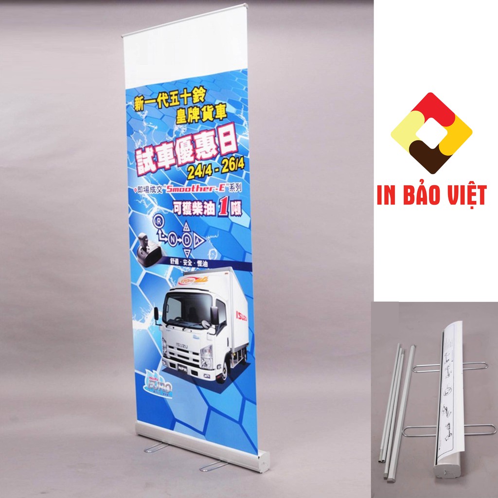 [SIÊU CHẮC] Chân Standee cuốn nhôm chân inox loại [80x200]