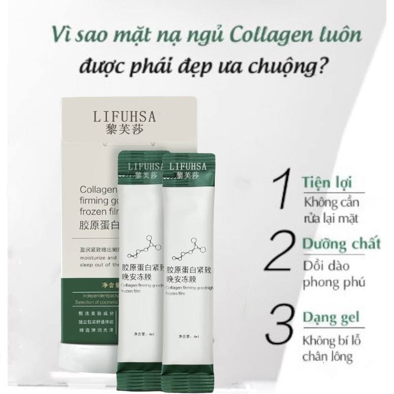 Mặt nạ ngủ collagen, mặt nạ dưỡng trắng giúp da căng bóng trẻ hoá làn da