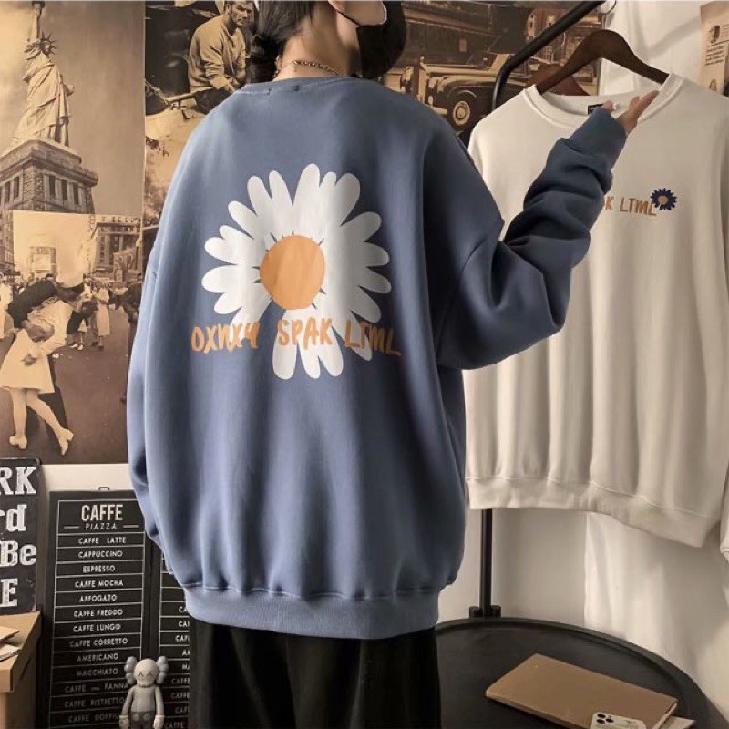 Áo hoodie  Nam nữ in hình Hoa Cúc chất nỉ dày dặn, phong cách cá tính thời trang
