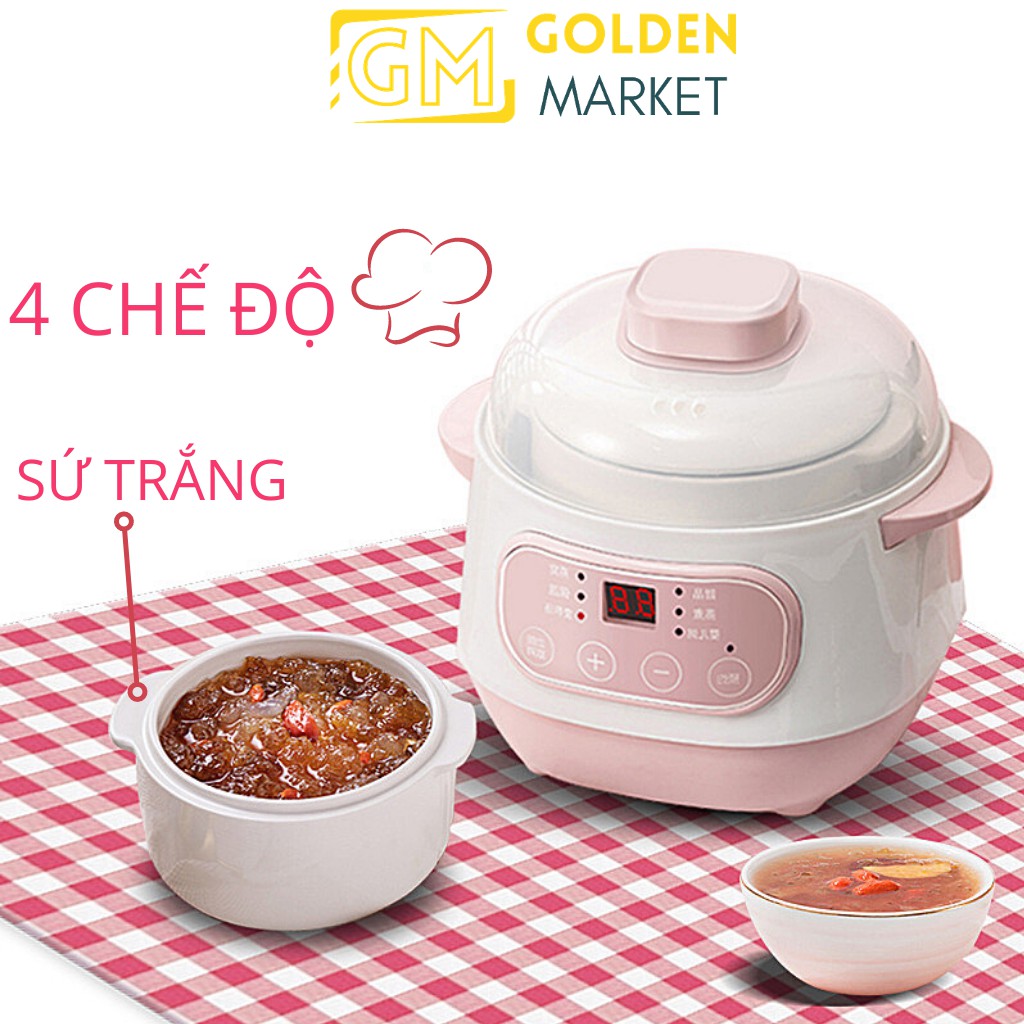 Nồi Nấu Cháo Cho Bé Ăn Dặm 4 In 1 Kiêm Nồi Nấu Chậm, Hầm Cách Thủy Tiện Dụng - BẢN NỘI ĐỊA BẢO HÀNH 1 NĂM