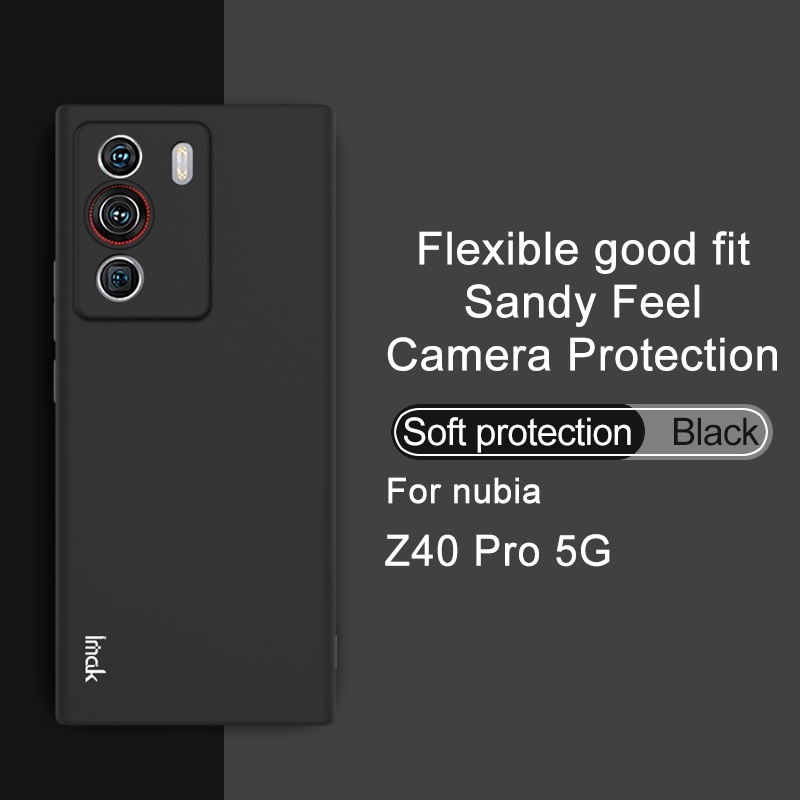 Ốp Điện Thoại TPU Dẻo Siêu Mỏng Bề Mặt Nhám Có Lỗ Dây Đeo Cho ZTE Nubia Z40 Pro 5G