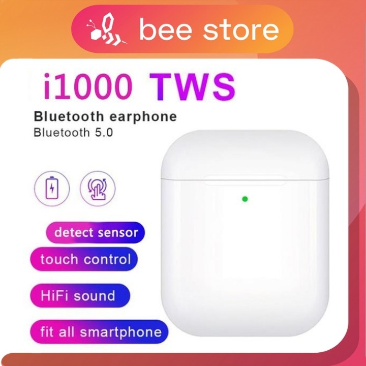 Tai nghe Bluetooth i1000 Tws Bluetooth 5.0 ⚡️ Đổi Tên ⚡️ Cảm biến chạm
