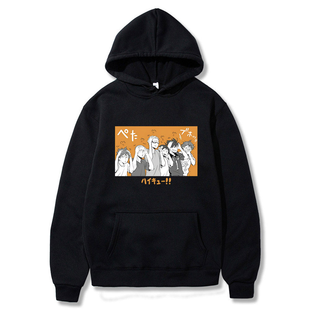Áo Hoodie Tay Dài In Họa Tiết Haikyuu Nekoma Karasuno Thời Trang Cho Nam