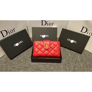 Ví nữ trần ô 17cm siêu đẹp fullbox