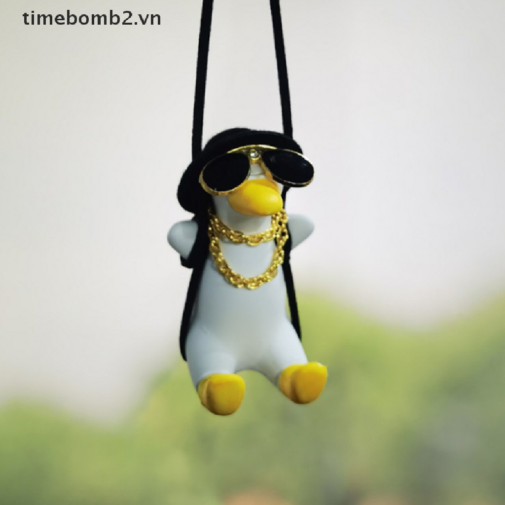 Phụ Kiện Treo Trang Trí Gương Chiếu Hậu Xe Hơi Hình Vịt Con Dễ Thương