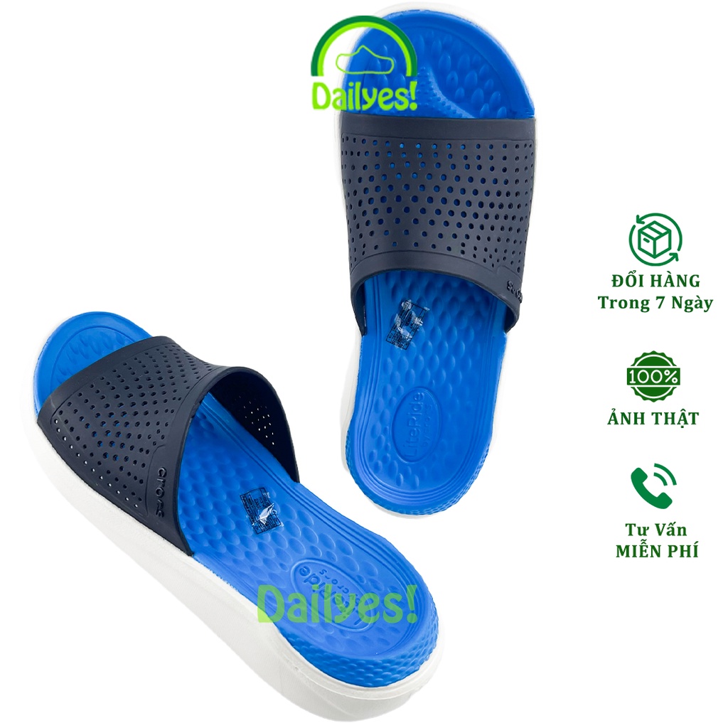 Dép Lê Cross Literide Nam Nữ Màu Xanh Navy siêu êm, hàng xịn, full tag, hỗ trợ đổi trả - Cross Literide Dailyes