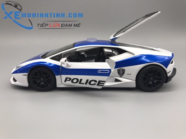 Xe Mô Hình Lamborghini Huracan Lp610-4 Police 1:24 Maisto (Trắng Xanh)