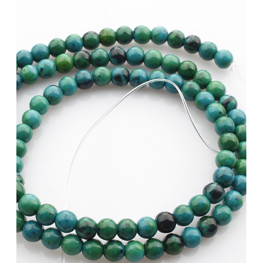 Chuỗi hạt đá xanh tự nhiên dùng làm đồ trang sức thủ công