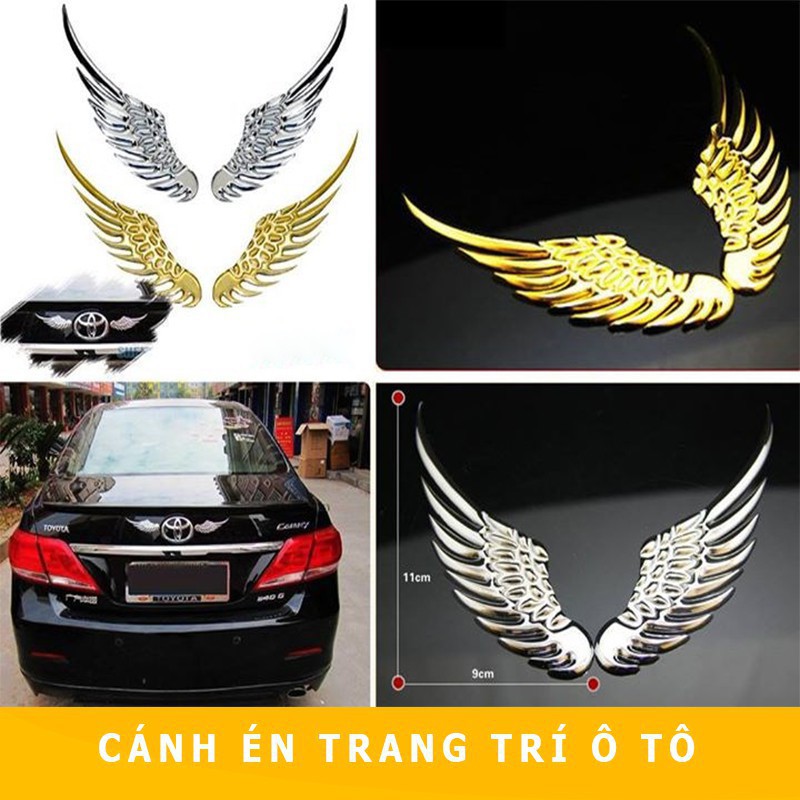 Logo Cánh Chim Kim Loại 3D - Decal Dán Trang Trí Nắp Capo