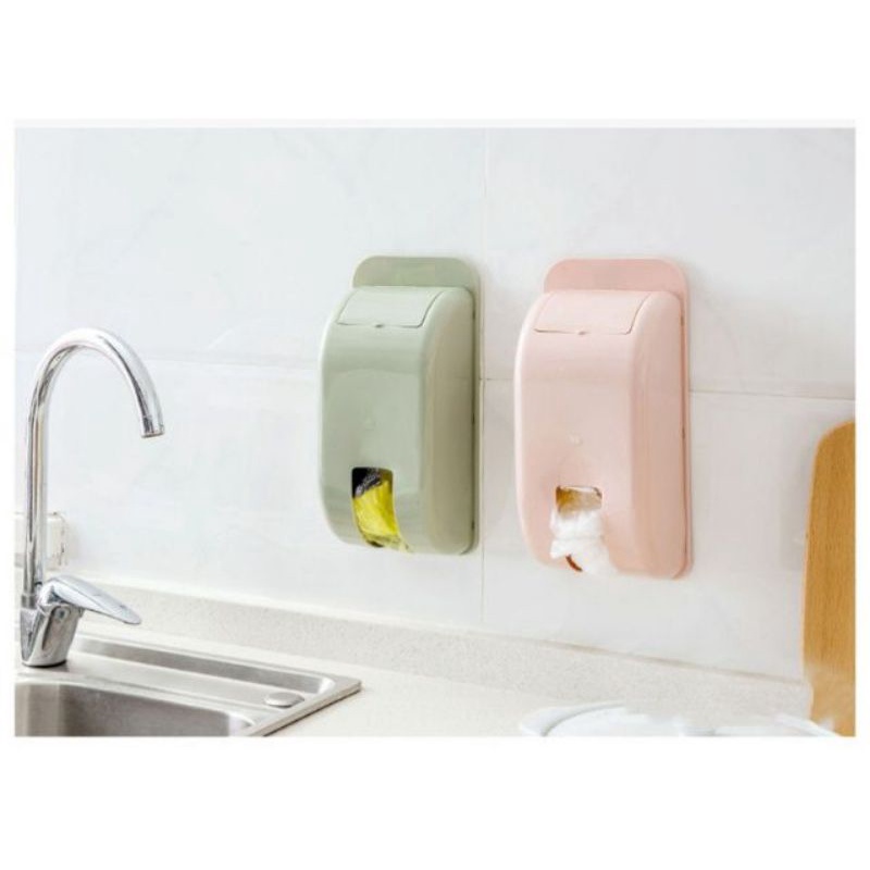 Hộp đựng túi rác Việt Nhật - kệ treo túi nilon dán tường