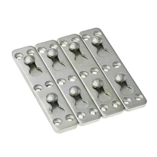 Bộ gá giường ốc trơn bạc loại 2 - 110x17mm - bộ 4 cái