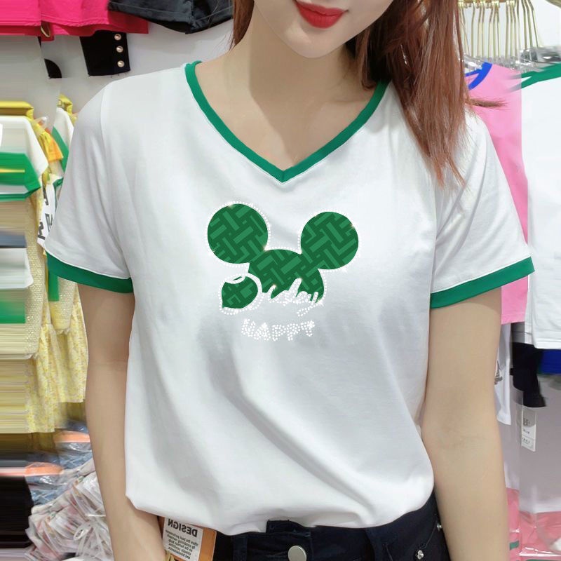 Áo Thun Cotton Trơn Ngắn Tay Dáng Rộng Thời Trang Mùa Hè 2022 Cho Nữ