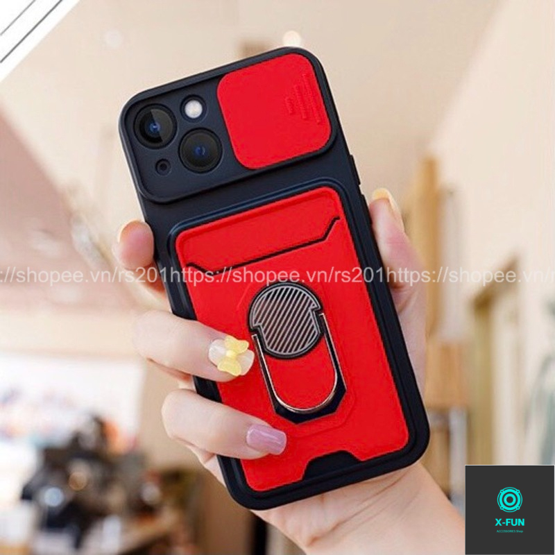 Ốp lưng CÓ TÚI và NHẪN đỡ điện thoại dành cho iphone 6/6plus/6s/6splus/7/7plus/8/8plus/x/xr/xs/11/12/13/pro/max