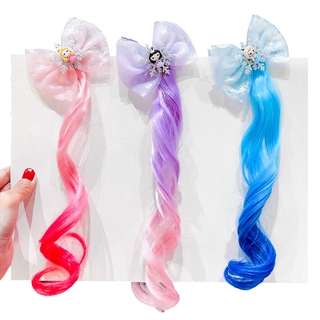 Kẹp tóc giả iFIT màu gradient phong cách Frozen dành cho trẻ em