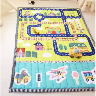 Thảm Cotton Chần Bông Hàn Quốc hình Đường Ray