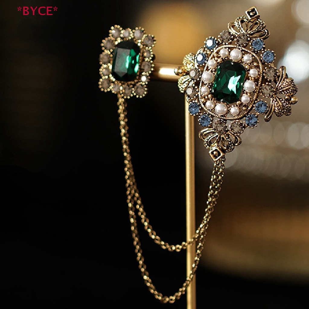 Trâm Cài Áo Kim Loại Đính Pha Lê Tua Rua Phong Cách Vintage Thời Trang Dành Cho Nữ Mới