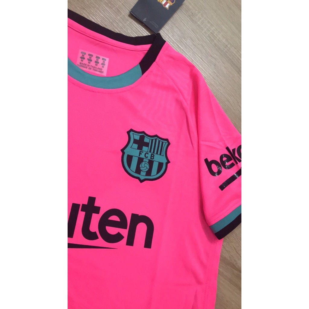 Bộ Quần Áo Bóng Đá Barcelona  Màu Hồng Vải Thái Cao Cấp Cực Xịn Xò 2020 - Đồ Đá Banh Đẹp