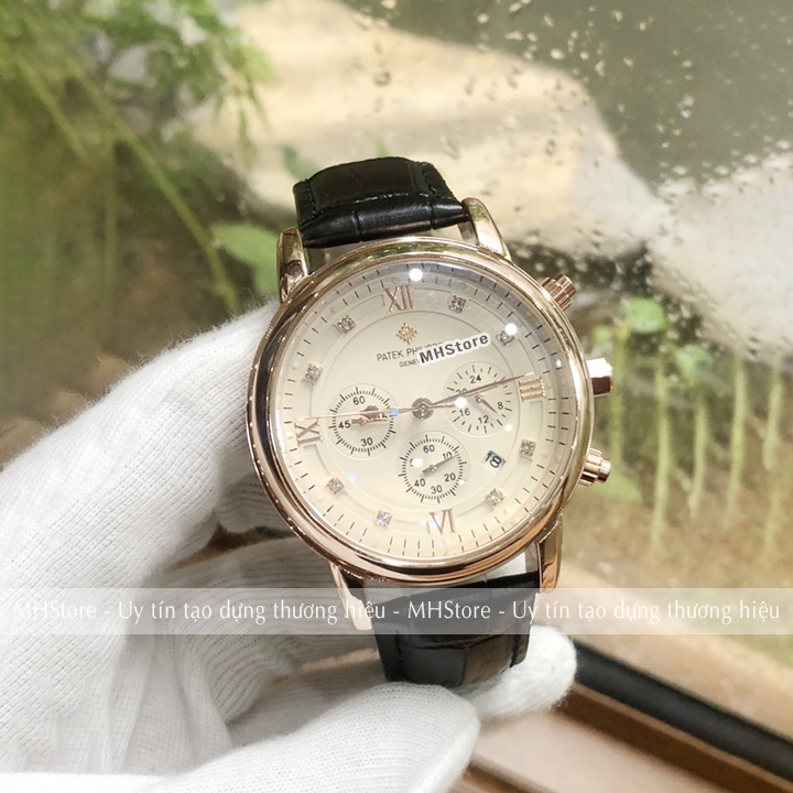 Đồng hồ nam Pattek Philipe dây da cao cấp, chạy 6 kim sang trọng lịch lãm đẹp giá rẻ [Tặng thêm pin] | BigBuy360 - bigbuy360.vn