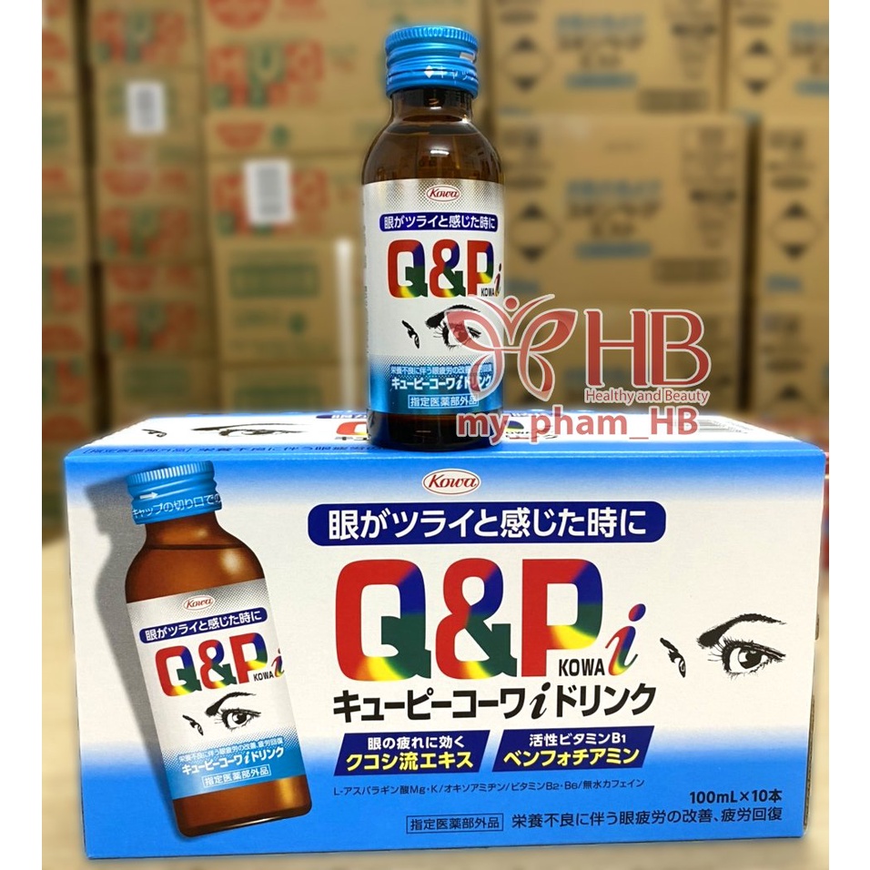 Bổ mắt nước Q&P Kowa Nhật Bản, nước bổ mắt Kowa Nhật Bản 100mL x 10