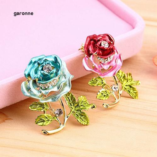 Ghim Cài Áo Hình Hoa Hồng Đính Đá Thời Trang