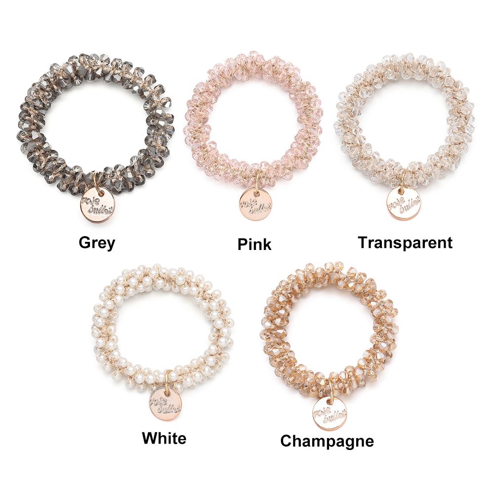 Dây Cột Tóc Co Giãn Đính Hạt Ngọc Trai Nhiều Màu Sắc Cho Nữ