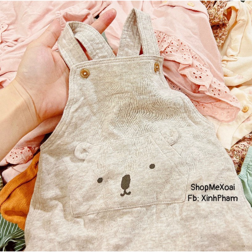 [Size Newborn 0-2M] BODY ĐÙI, YẾM HM SIZE SƠ SINH BODY ĐÙI HM YẾM MÀU KEM SỮA CHO BÉ TRAI/GÁI