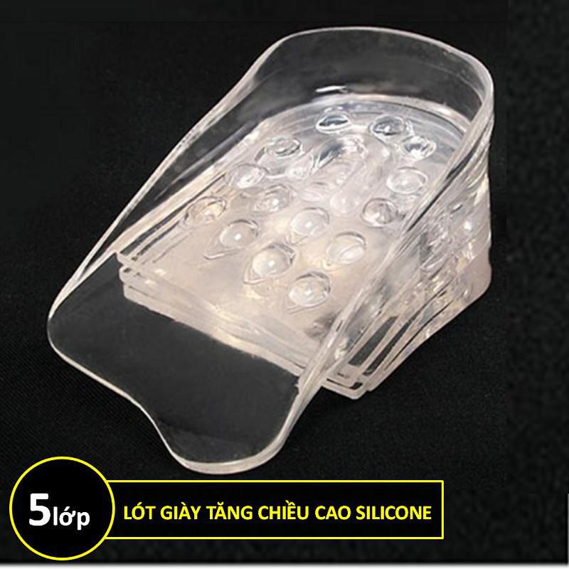 Bán Bộ Lót Giày Độn Đế Tăng Chiều Cao 4cm / 5 Lớp / 10 Miếng Silicon Siêu Mềm- Freesize Siêu rẻ