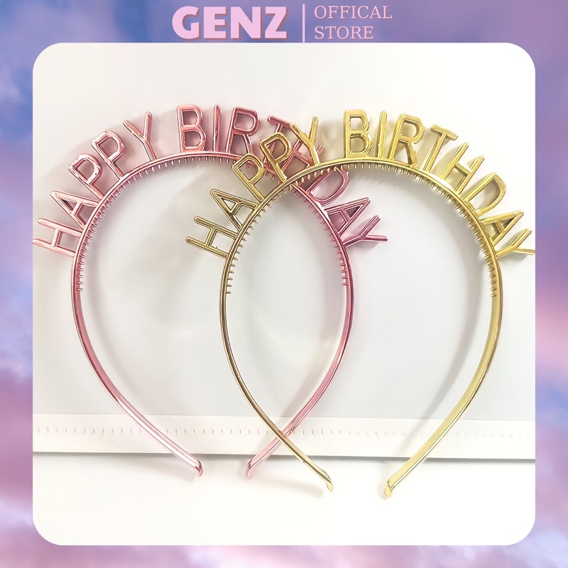 Bờm sinh nhật Happy Birthday, đạo cụ chụp hình, trang trí sinh nhật