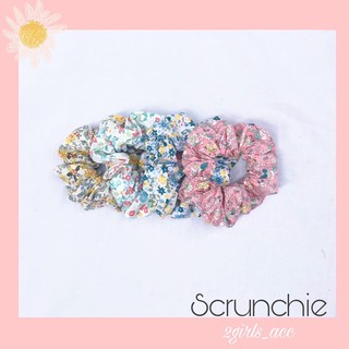 scrunchie cột tóc hoạ tiết hoa dễ thương nhiều kiểu