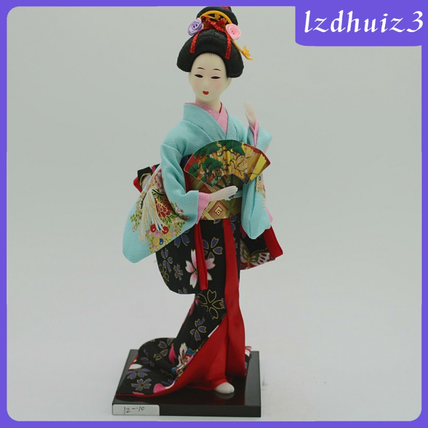 Búp Bê Geisha Mặc Kimono Kích Thước 12 Inch