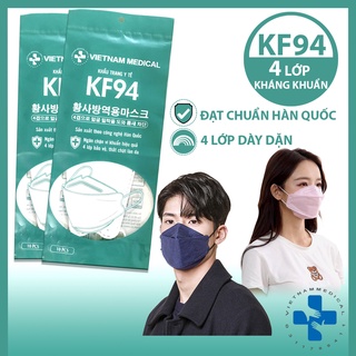  Khẩu Trang KF94 VIETNAM MEDICAL 4 Lớp Kháng Khuẩn 99% - Giá tốt