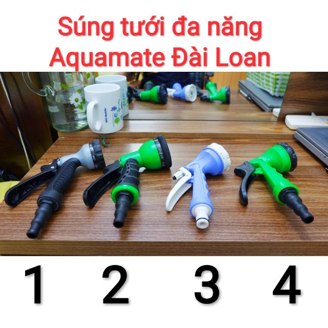 Vòi tưới hoa sen đa năng, tưới cây, tưới lan Aquamate Đài Loan