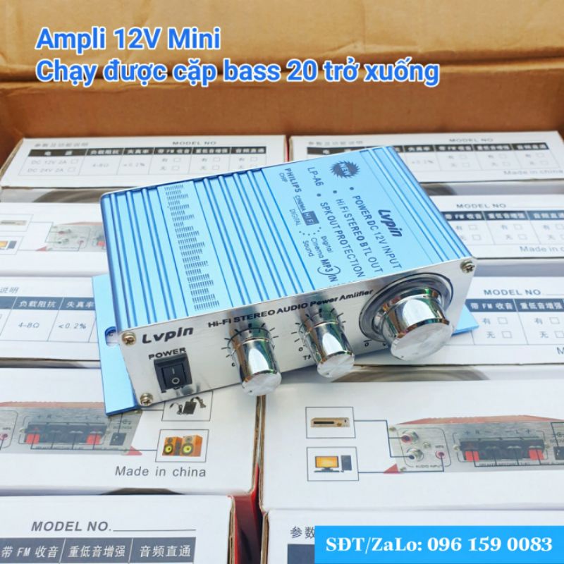 Ampli 12V Mini 2 kênh Stereo Cực Hay