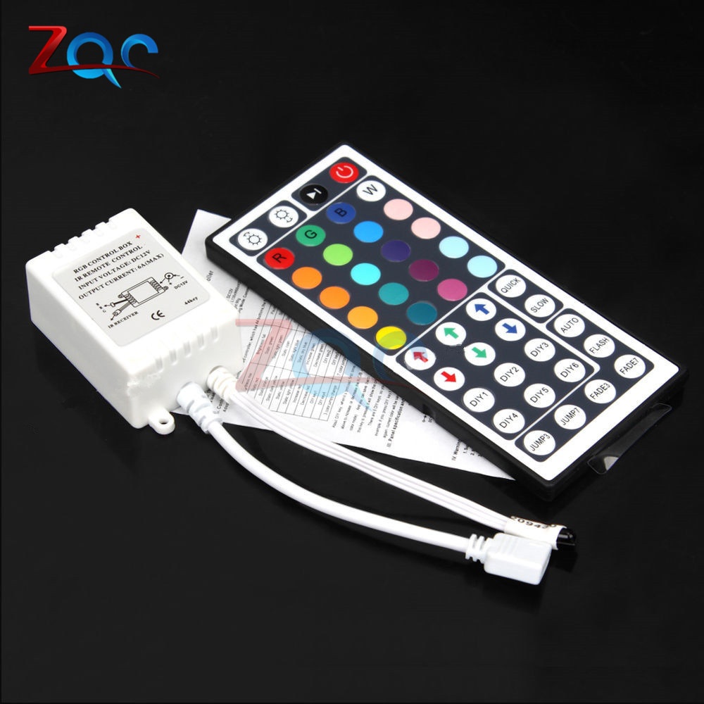 Bộ Điều Khiển Từ Xa 44 Phím Bấm Cho Dải Đèn LED RGB SMD 3528 5050 DC 12V 6A Chuyên Dụng