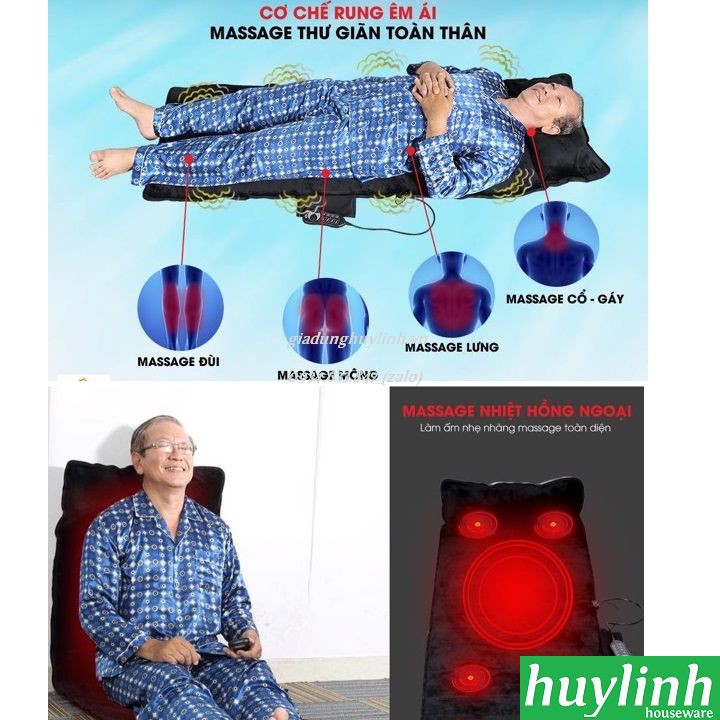 Freeship Nệm Massage Toàn Thân Bella