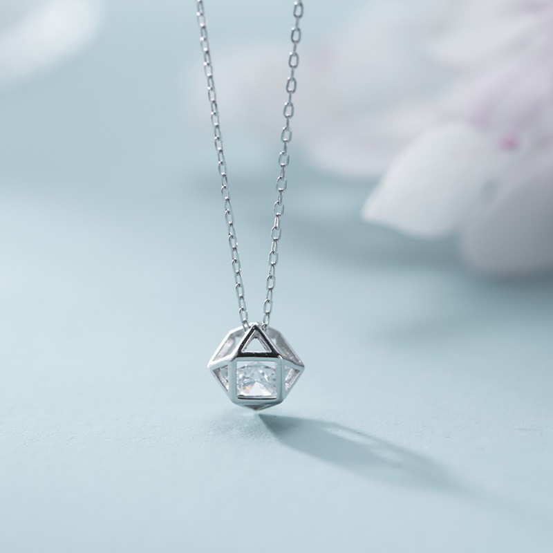 Dây chuyền mạ bạc S925 đính đá zircon thời trang dành cho nữ