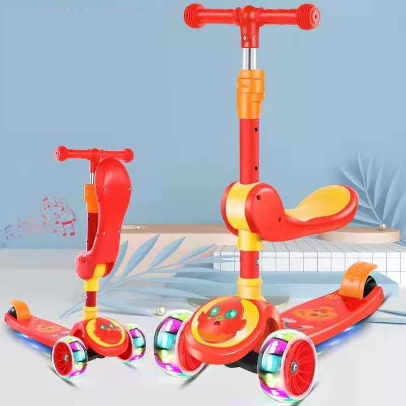 Xe scooter cho bé, Xe trượt Scooter cho trẻ em cao cấp , xe phát sáng có ghế ngồi